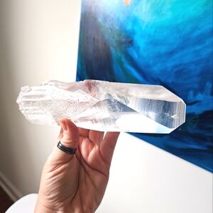 Huge lemurian quartz with polished sides